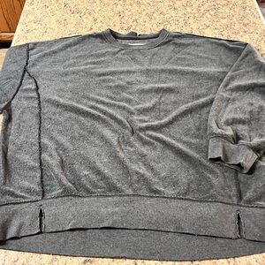 American Eagles Aerie Charcoal Crewneck terry sweatshirt Sweater